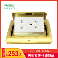 施耐德电气(Schneider Electric) 铜质 弹出式弹起式插座 五孔地插 地面插座