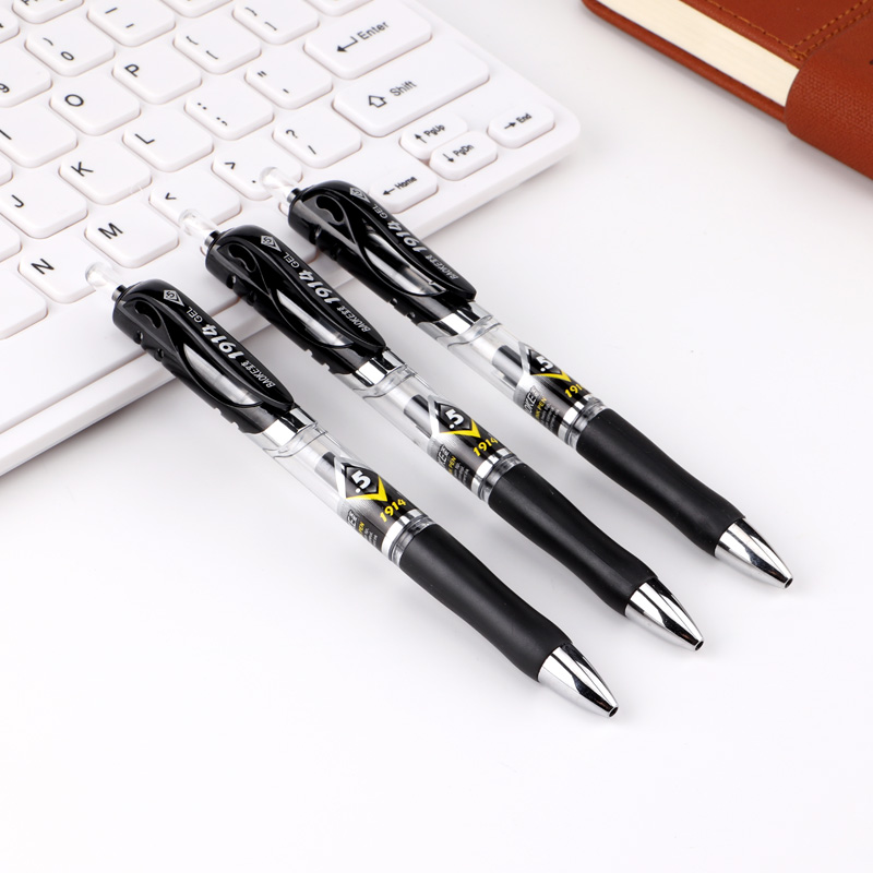 宝克（BAOKE）0.5mm按压办公签字中性笔 PC1914 12支/盒高清大图