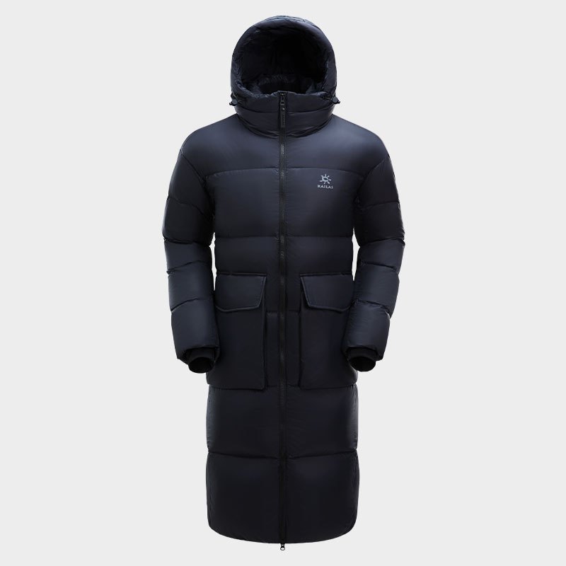 凯乐石800蓬长款羽绒服男女冬季户外防风加厚保暖鹅绒服滑雪外套