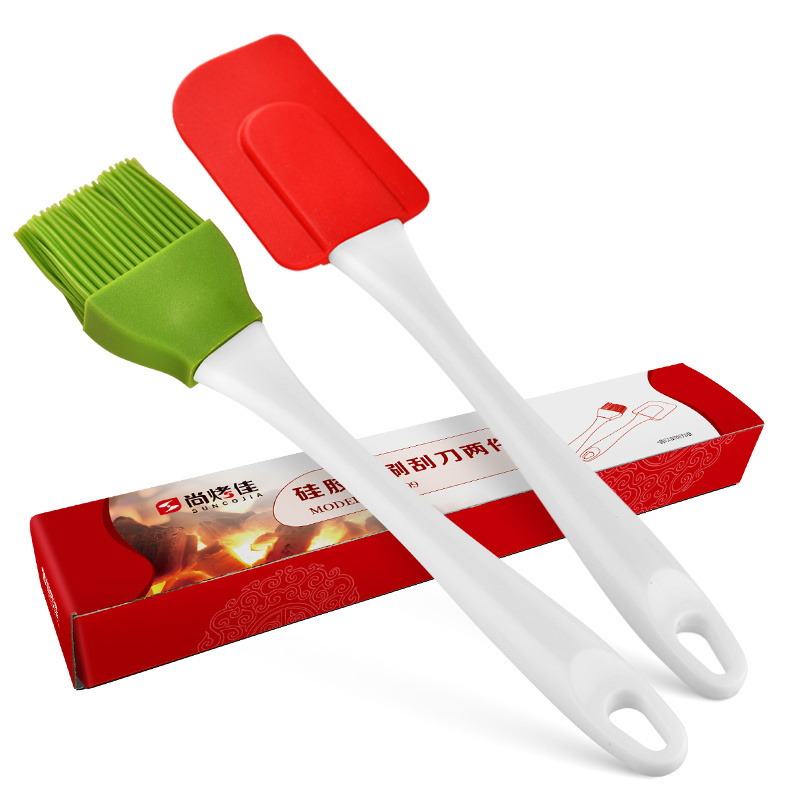 尚烤佳硅胶油刷刮刀抹刀奶油蛋糕烘焙烧烤工具 油刷刮刀2件套 SKJ-099