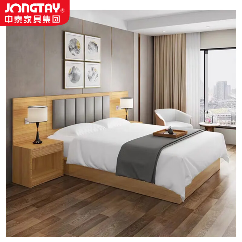 中泰(jongtay)床简约卧室家具木板床公寓宿舍单人床1.2米 J-JBDZ02高清大图