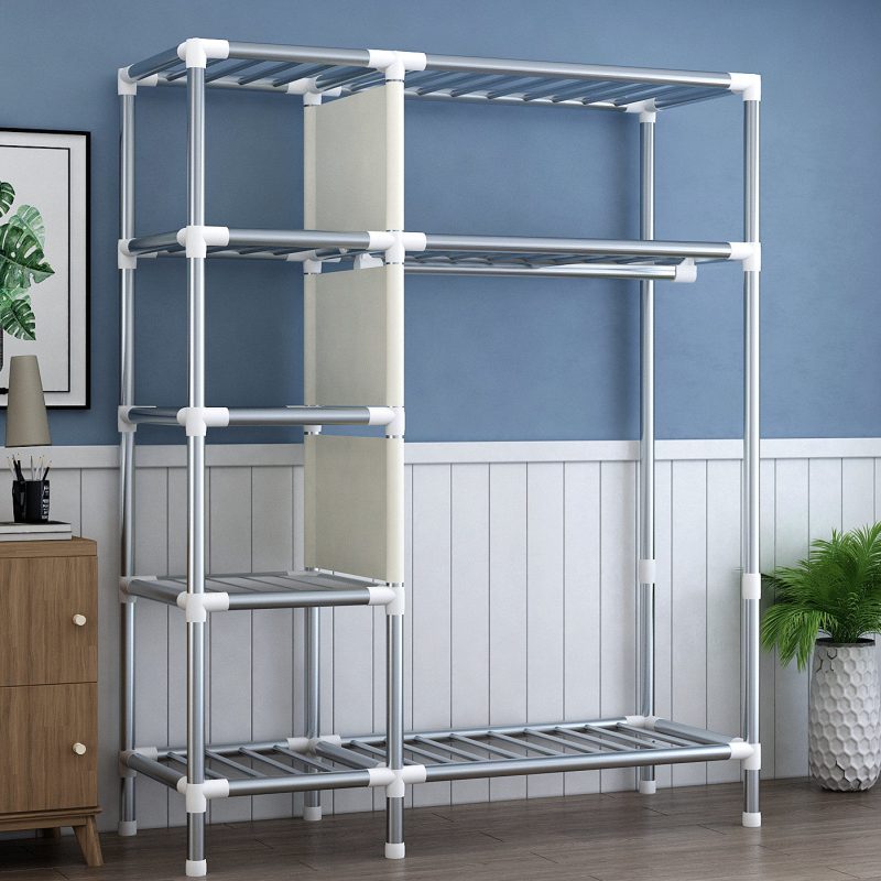 简易衣柜布衣柜牛津布钢架组装布衣柜家用卧室出租房加厚加固衣橱