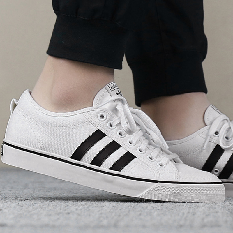 Adidas/阿迪达斯三叶草 男鞋女鞋21新款舒适耐磨低帮情侣帆布鞋休闲鞋 CQ2333高清大图