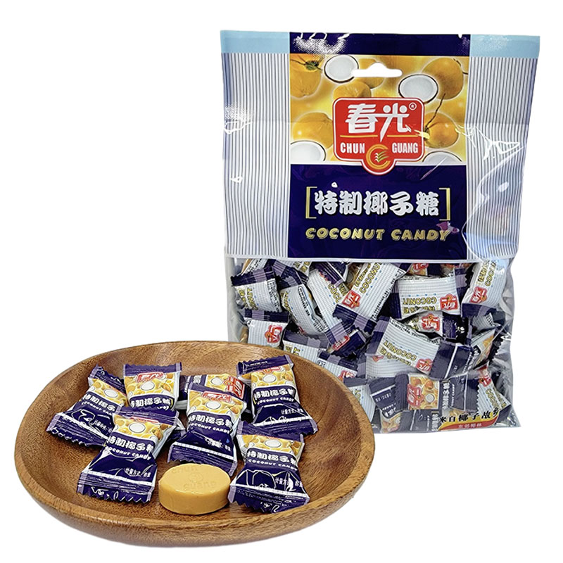 春光椰子糖传统特浓椰子糖250g袋装喜糖糖果零食海南特产高清大图