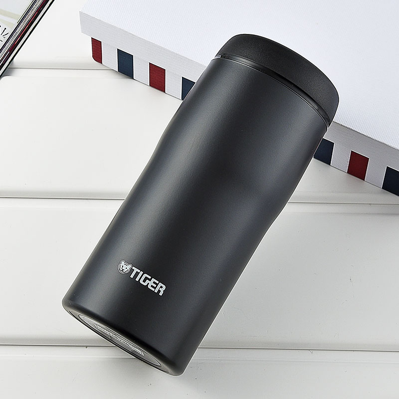虎牌(tiger) 日本原装进口保温杯304不锈钢真空保温 随手杯304不锈钢水杯保温保冷银黑色 MJA-A036-KC高清大图