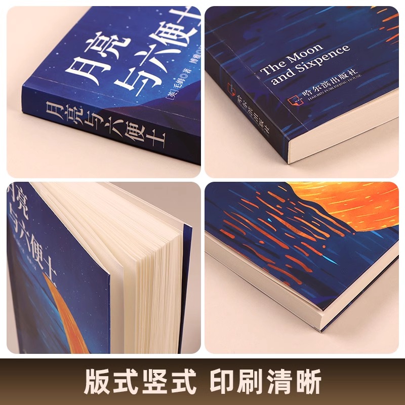 [官方正版]月亮与六便士 [正版] 月亮与六便士书籍毛姆原著长篇小说经典作品集青少年课外阅读外国小说排行榜人间失格我高清大图