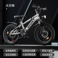 智童飞驰-700儿童自行车18寸20寸22寸24寸脚踏车2 - 9 岁男女学生单车带辅助轮 18寸（适合身高120-140cm） 太空银色