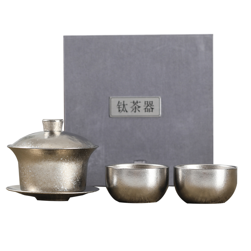 MULTIPOTENT整套功夫茶具套装钛茶器盖碗套装TTS3123