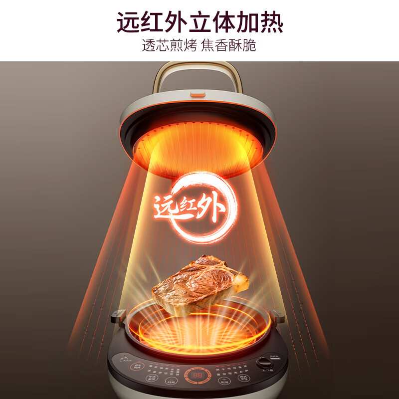 九阳GK565Pro电饼铛早餐机36mm深盘少油大火力可拆卸家用煎烤盘高清大图