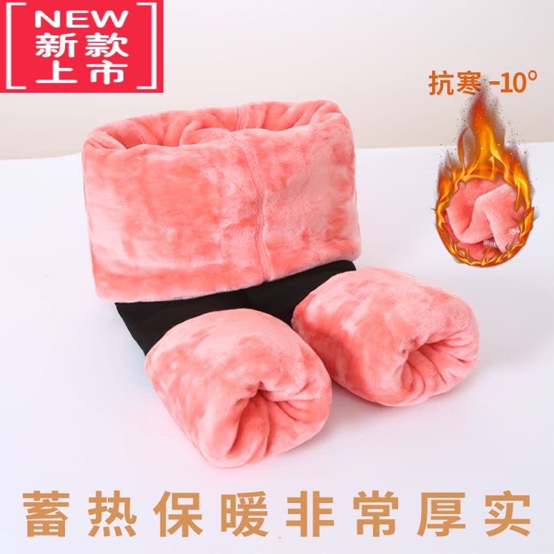 可莉允女童黑色打底裤加绒加厚冬季一体绒外穿踩脚女宝宝保暖小女孩棉裤保暖裤图片