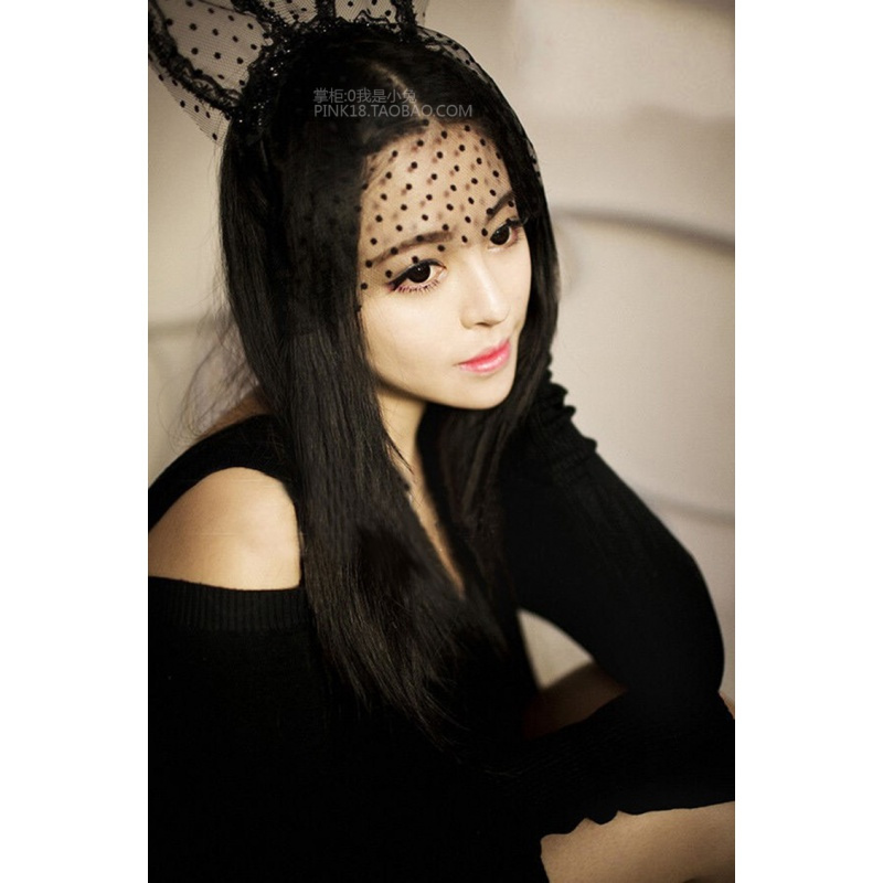 清纯甜美头饰 蕾丝面纱猫耳朵 兔子箍 情趣内衣女式制服真人