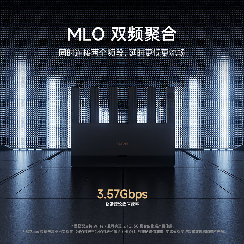 小米路由器BE6500 WiFi7 6500兆级全2.5G网口4核高通处理器家用路由器