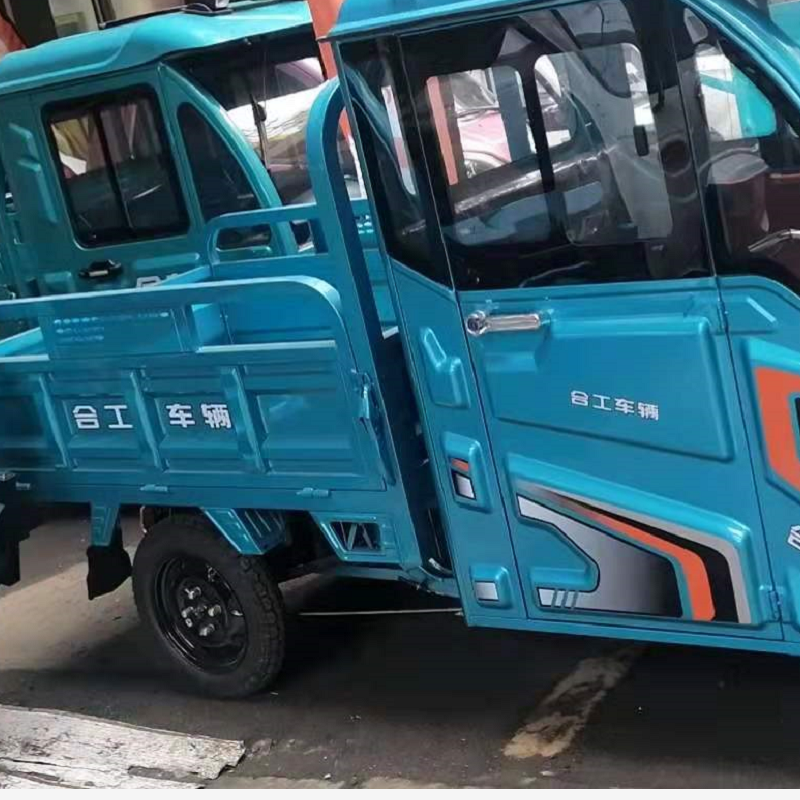 单排半封闭电动三轮车大功率载货农用货运电瓶车60V