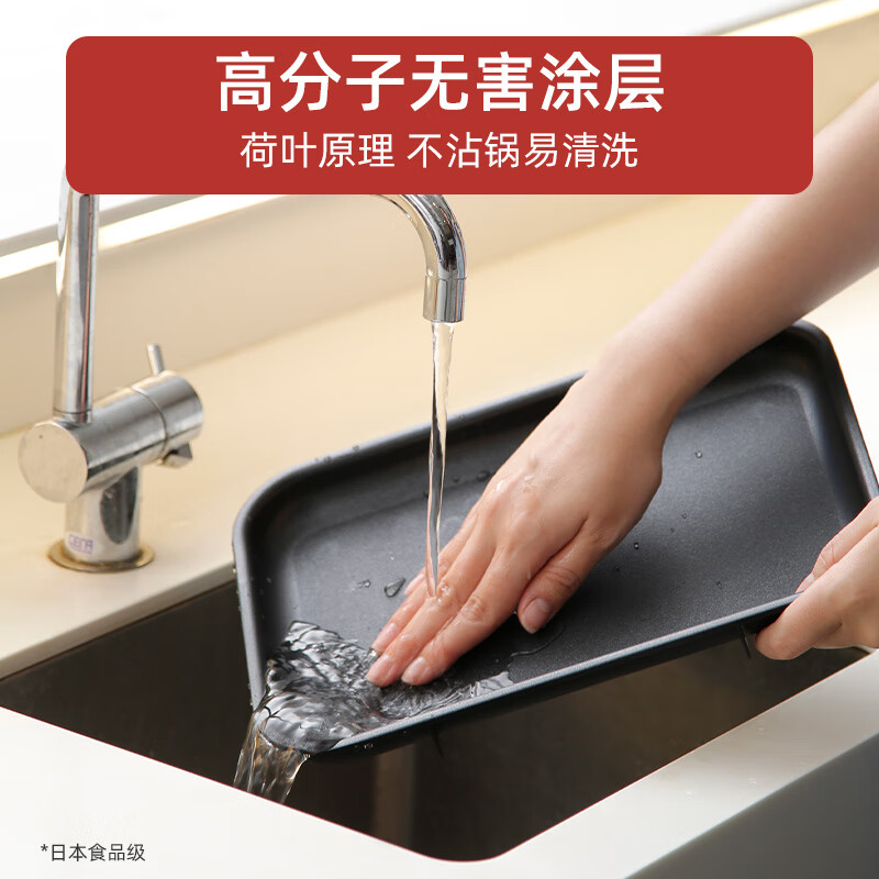 BRUNO 多功能料理锅烧烤电煮火锅网红颜值家用无烟不粘分离式烤肉嗨聚锅 2.7L 复古红 BOE021高清大图