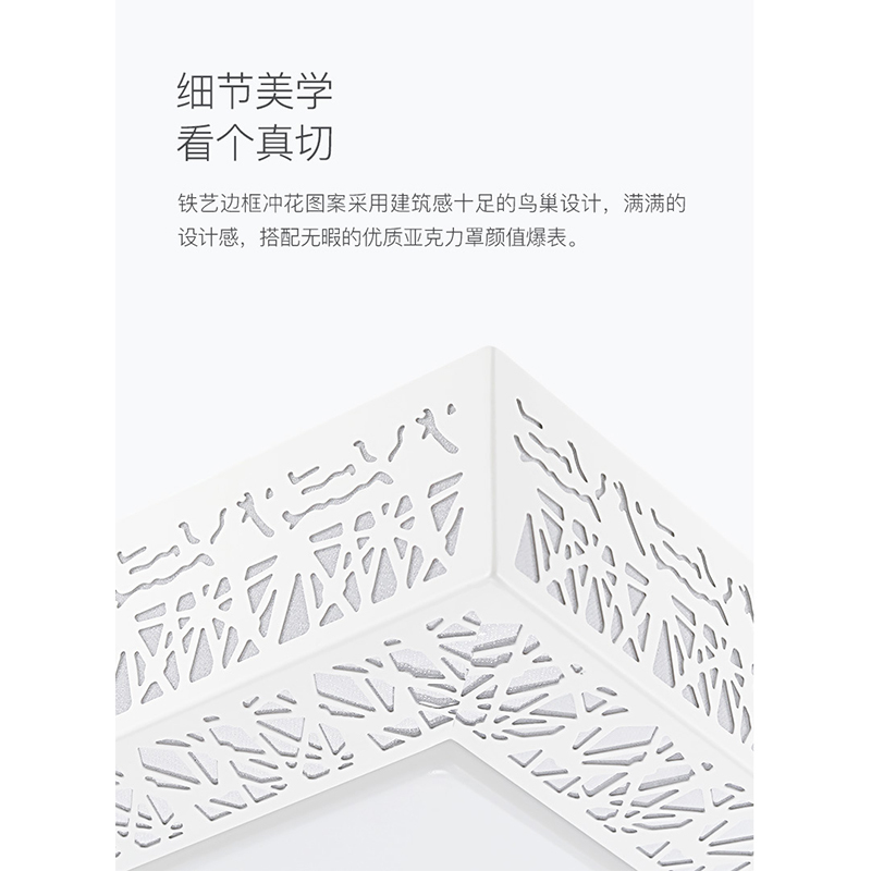 雷士照明NVC LED吸顶灯客厅灯卧室灯长方形智控调光简约现代风格铁艺灯具灯饰温馨浪漫大气餐厅吊灯阳台灯套餐 测试商品