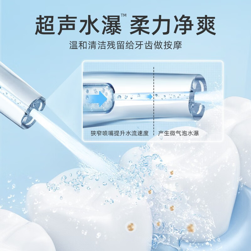 usmile笑容加小魔方冲牙器正畸专用水口腔清洁便携电动洗牙器 魔方绿CP1高清大图