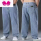 七斓牛仔裤男宽松直筒加肥加大高腰肥佬大码男装胖子耐磨长裤子
