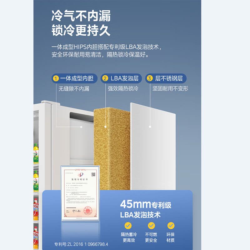 美的(Midea)439升展示柜冷藏保鲜柜饮料柜单门大容量风冷无霜商用立式啤酒柜便利店一级能效ML-468WDGE红色图片