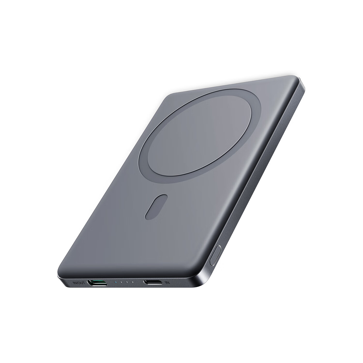 机乐堂 JR-PBM08 20W超薄金属磁吸无线充移动电源5000mAh