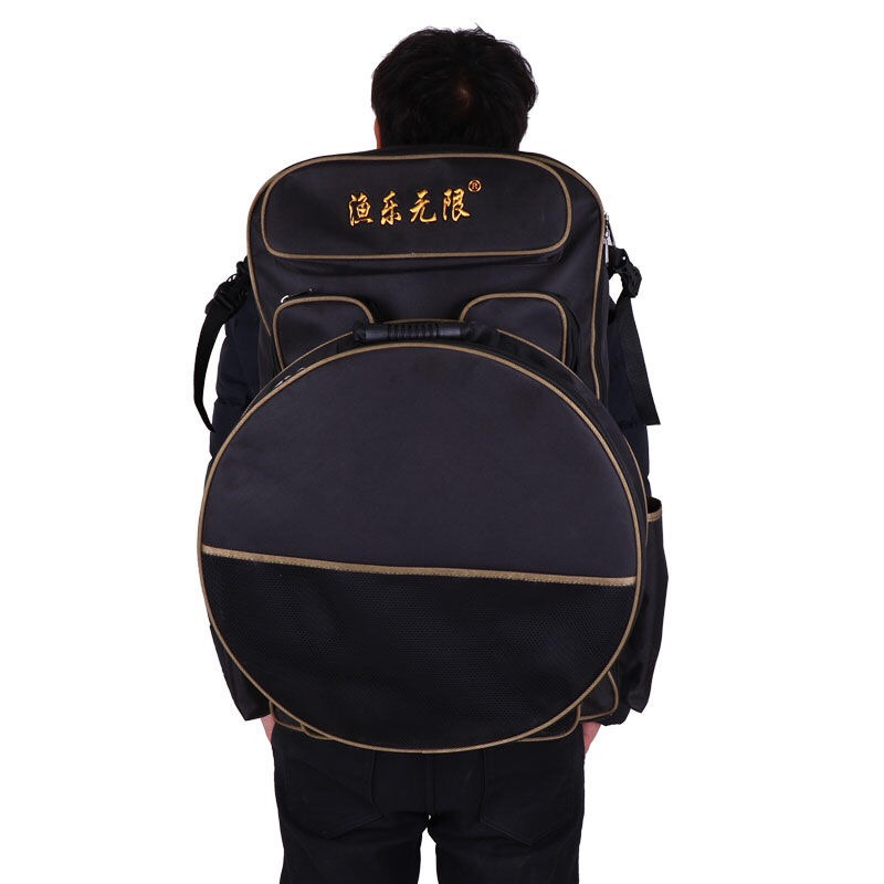 连球钓鱼背包渔具包多功能防水耐磨双肩背包钓椅包鱼护包伞包