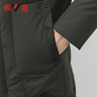 yaloo/雅鹿2018新款羽绒服男 冬季加厚中长款狐狸毛领羽绒服