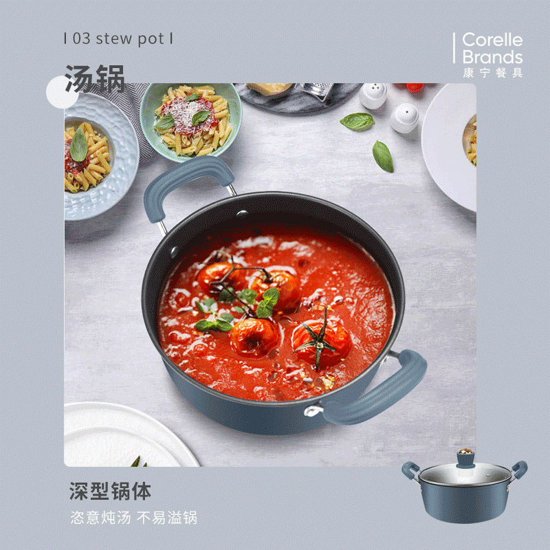 EKCO威尔蓝三件套炒锅32CM+汤锅24CM +煎锅24CM EK-WRL304ZX/KZ高清大图