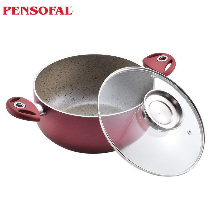 Pensofal 潘瑟弗 迷醉之恋系列 汤锅 24CM 酒红 意大利进口