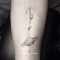 桃山TATTOO日月星辰ins简约暗黑锁骨黑白图案太阳月亮防水纹身贴
