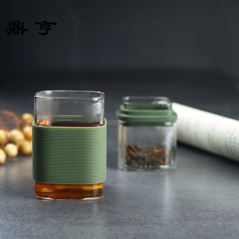 鼎亨耐热玻璃功夫茶具户外旅行茶杯便携过滤快客杯极简家用泡茶具