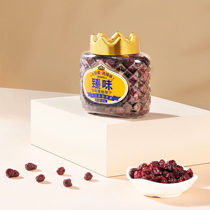 臻味-260g智利蔓越莓干(整粒)95%+水收法3-5年慢生长酸性砂质泥碳土图片