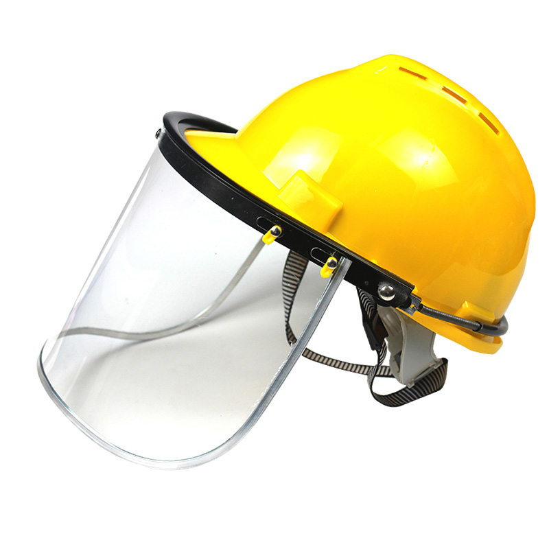 透明防护面罩安全帽面屏面具打磨防冲击防飞溅安全防护面具