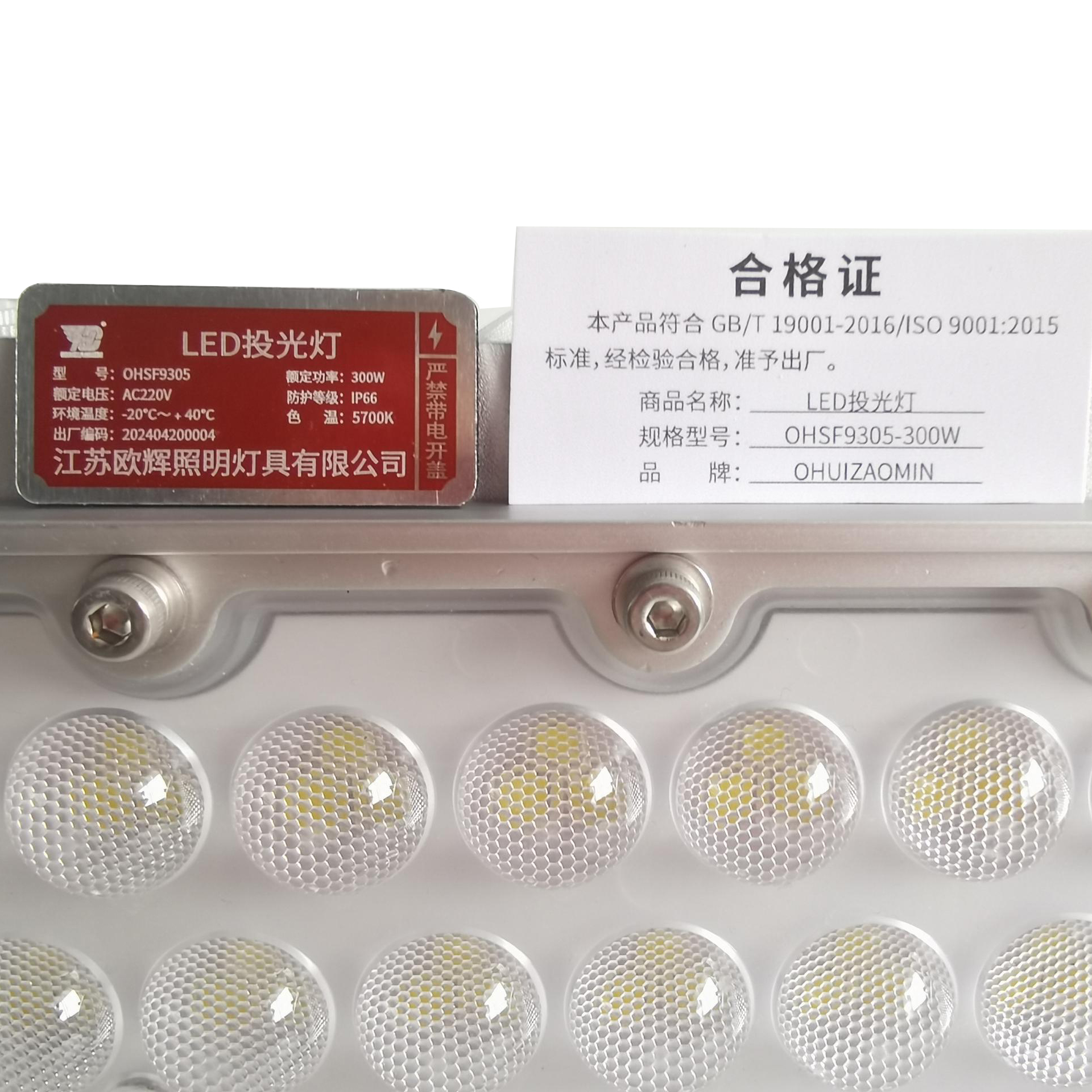 欧辉照明 (OHUIZAOMIN) LED投光灯 OHSF9305-300W 个高清大图