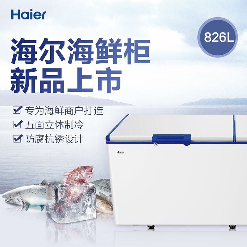 海尔(Haier)冰柜 826升 BC/BD-826SEA 商用大冰柜 海鲜冷冻柜 深冷速冻 大容量冷柜