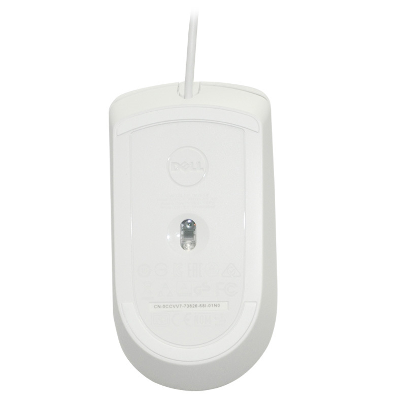 戴尔(DELL)MS116 白色有线办公鼠标