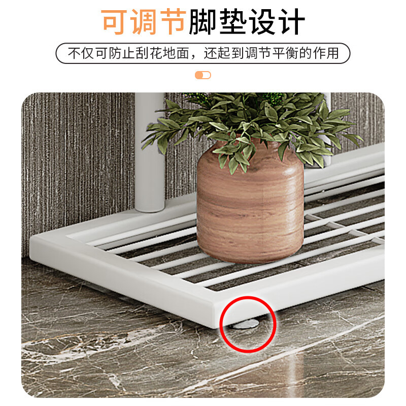 索尔诺 H916 22*41*98cm @5层6盆 花架 白色 (计价单位:个)高清大图