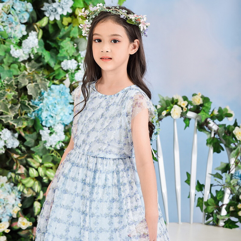 [1件3.5折]铅笔俱乐部童装2025新款女童网纱裙儿童连衣裙中大童休闲裙子薄款