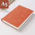 笔记本子加厚带扣皮质记事本商务人士简约大学生a5会议记录本文艺精致复古日记本办公用超厚工作厚本子皮面 A5棕色【简约款】【240页】