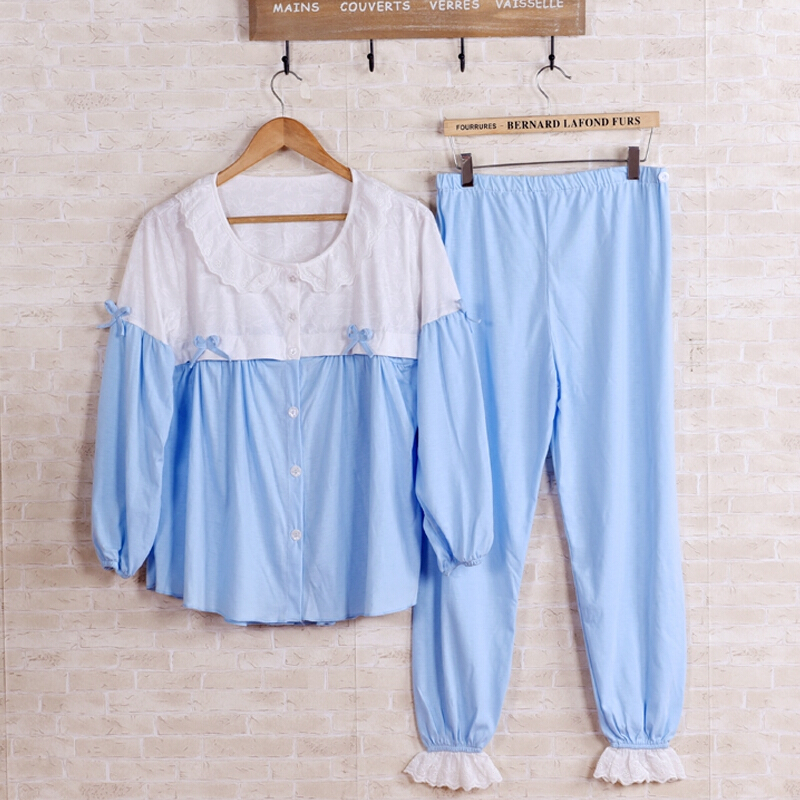 长袖月子服全棉孕妇外出春秋季薄款产后产妇睡衣春夏季哺乳衣套装