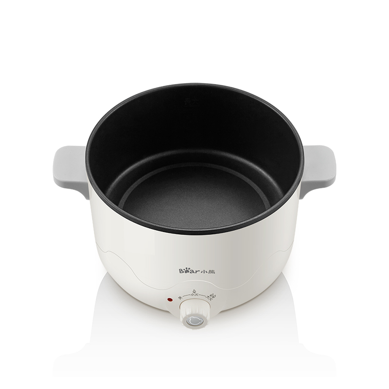 小熊bear电热锅电煮锅25l小电锅多功能电炒锅drgc18k2白色不带蒸笼