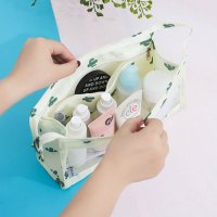 趣涉家居旅行化妆包便携简约大容量多功能小号手提收纳品袋可爱洗漱包生活日用收纳用品收纳包