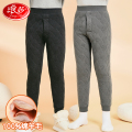 浪莎儿童校服神器棉裤女童保暖裤内穿青少年冬季加绒加厚男童裤子 110cm 浅灰小熊+藏青老虎【100%羊毛填充】抗