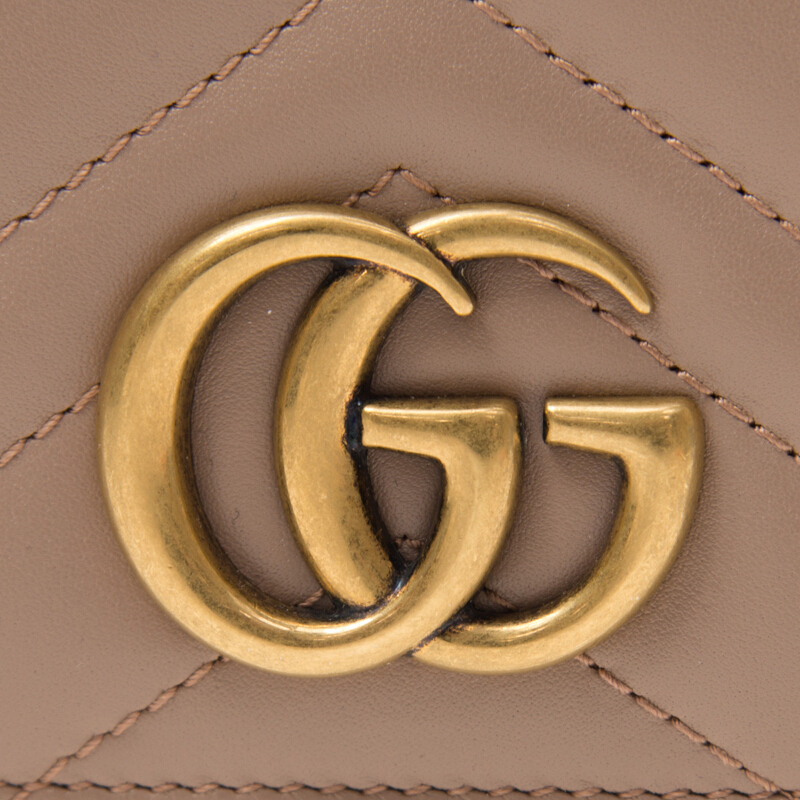 [海外直邮]GUCCI 古驰 女包 牛皮 裸色迷你链条单肩斜挎包488426 DSVRT 5729