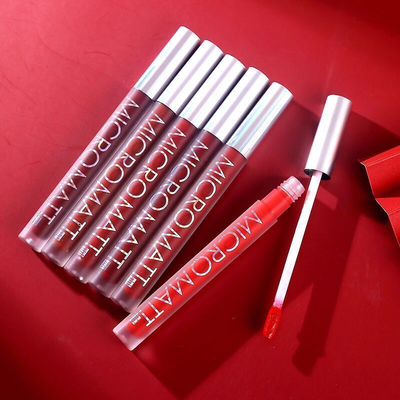 唇釉不掉色不沾杯烂番茄色车厘子镜面唇釉学生款套装 318#砖红色