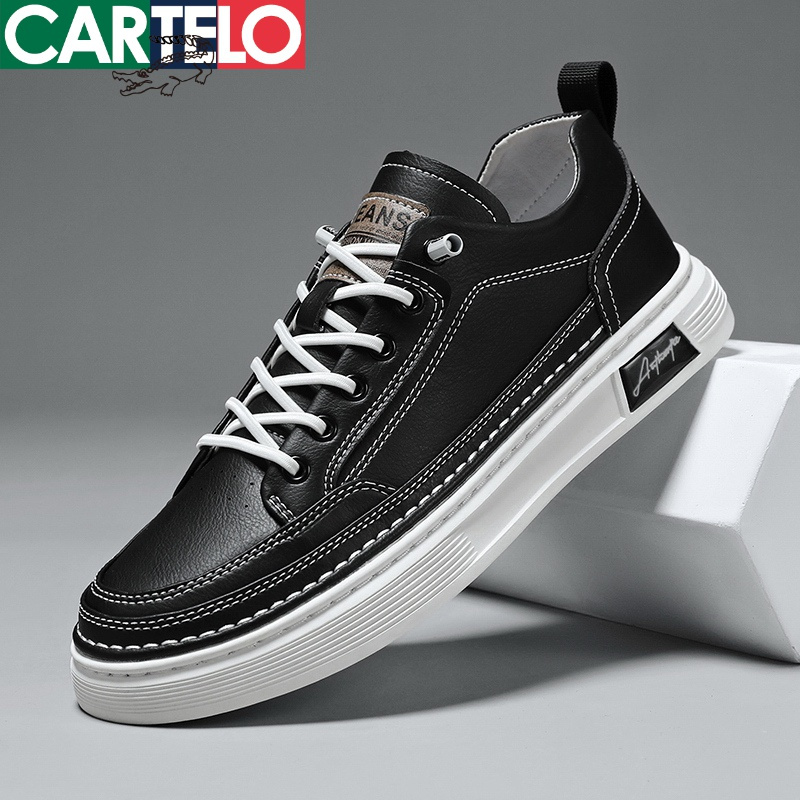 [线下专柜同款]卡帝乐鳄鱼(CARTELO)新款舒适百搭男士休闲鞋板鞋男鞋潮鞋小白鞋