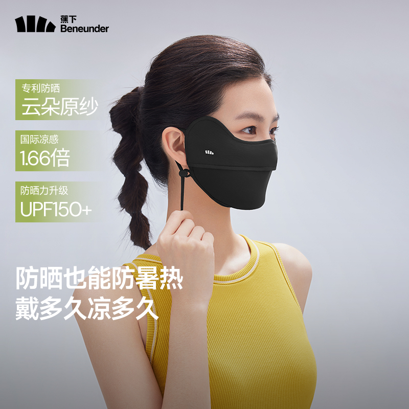 蕉下凉感护眼角防晒口罩AL833 漫暮黑高清大图