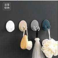 插头挂钩无痕插头固定器免打孔电源线收纳挂架壁挂粘钩手机支架 橙子 一个装