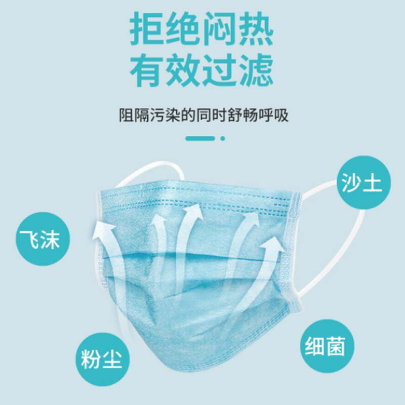 一次性医用外科口罩(10片1包 10包起拍)