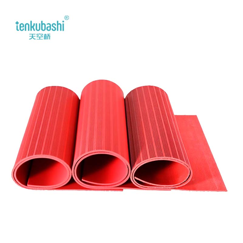 天空桥 绝缘垫 红色条纹 10kv 5mm*1米*10米 卷高清大图