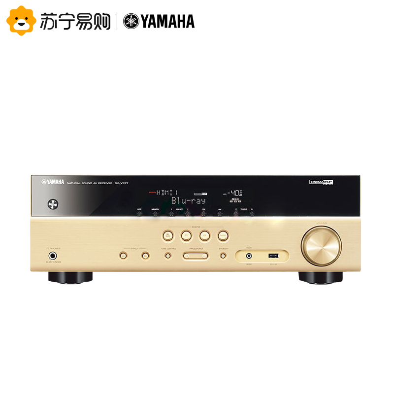Yamaha/雅马哈 RX-V381 家用5.1数字 AV功放 音箱 家庭影院音响(金色)