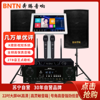 奔腾(BNTN)家庭KTV音响点歌机套装家庭影院家用卡包功放卡拉OK无线U段话筒麦克风客厅唱歌k歌会议室8200配豪庭黑